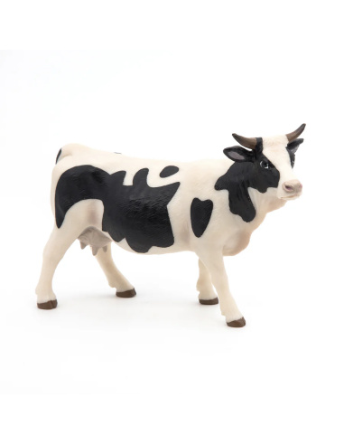 Vache noire et blanche Papo — figurine animale réaliste, La Vie à la