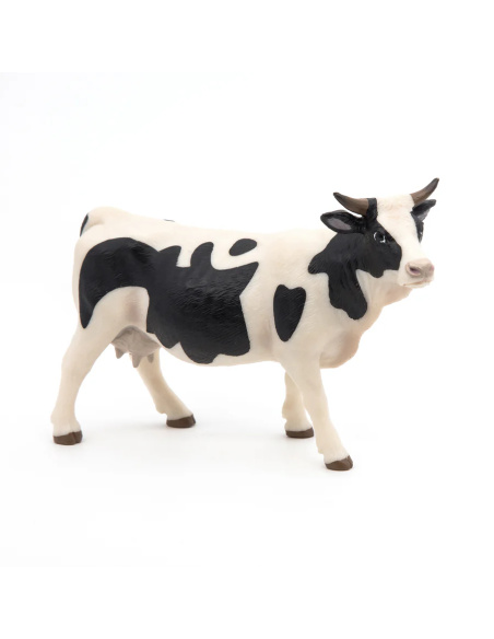 Vache noire et blanche Papo — figurine animale réaliste, La Vie à la