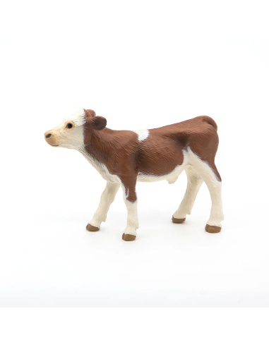 Veau simmental Papo 51134 — Figurine la ferme en miniature
