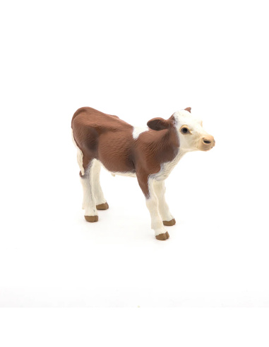 Veau simmental Papo 51134 — Figurine la ferme en miniature