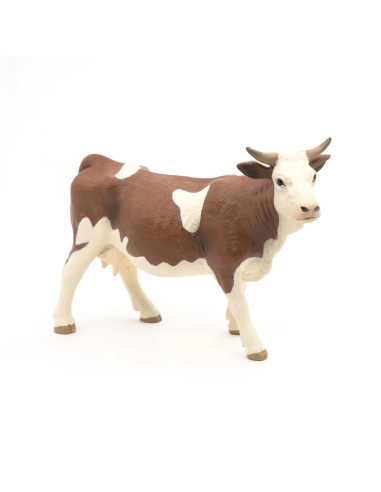 Vache simmental Papo — figurine animale réaliste, La Vie à la Ferme