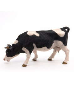 Figurine Vache noire et blanche broutant Papo 51150 — Figurine réaliste 2