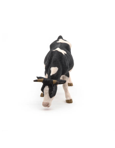 Figurine Vache noire et blanche broutant Papo 51150 — Figurine réaliste