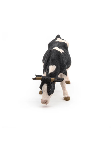 Figurine Vache noire et blanche broutant Papo 51150 — Figurine réaliste