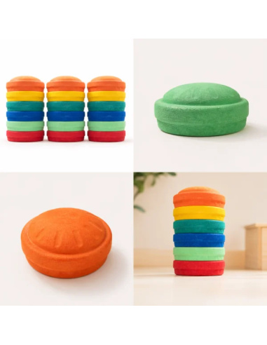 Pierres de motricité × 18 | Parcours classe maternelle