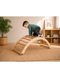 Arche Montessori en Bois Naturel – Développement Moteur et Éveil Ludique