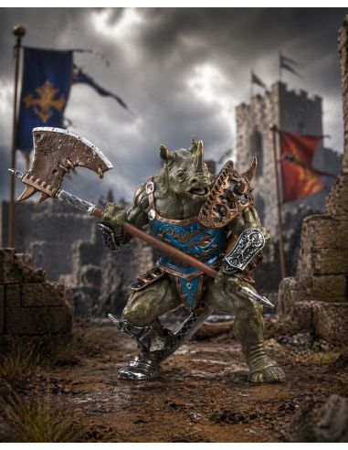Mutant rhinocéros Papo 38946 — figurine chevalier médiévale à