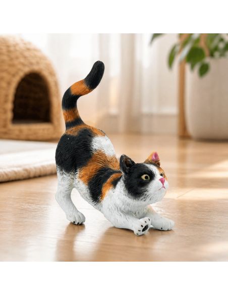 Chat tricolore CollectA – Figurine chat domestique
