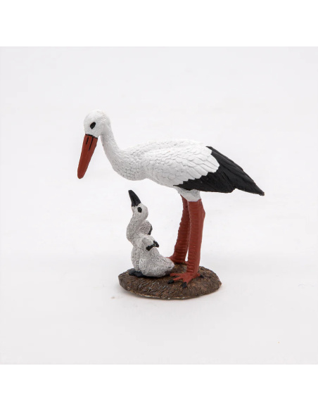 Figurine cigogne et son bébé Papo 50159 - Oiseau