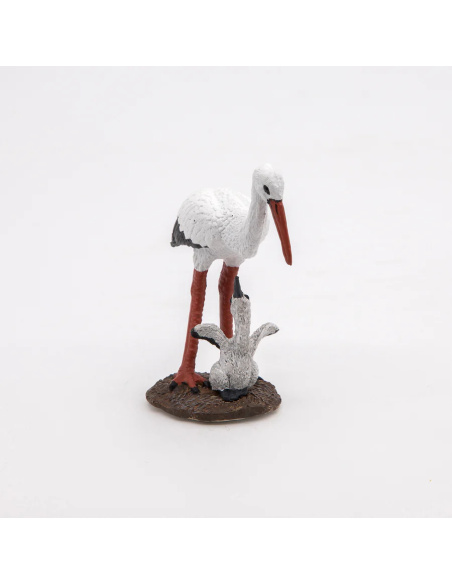Figurine cigogne et son bébé Papo 50159 - Oiseau