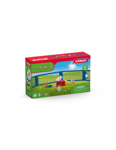 Coffret Schleich 42500 Lapins et Cochons d’Inde avec Accessoires