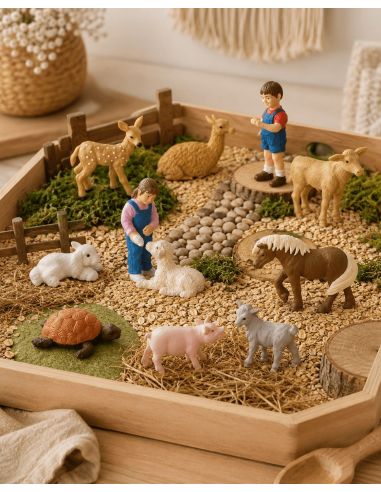 Figurines de la ferme - Tube Safari Ltd® 683704 | Matériel pédagogique | Enrichissement Montessori