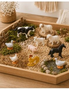 Figurines Animaux de la ferme - tube Safari Ltd® 695204 | Jouet réaliste | Matériel pédagogiqueAnimaux Montessori 2