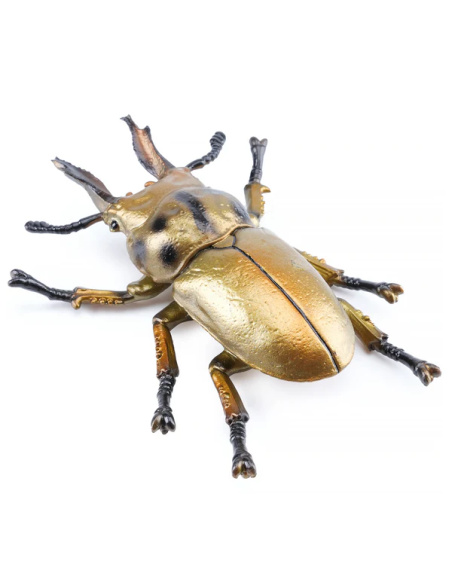 Figurine Insecte Lucane Doré métallisé - ToyMany ML00430