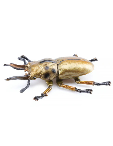 Figurine Insecte Lucane Doré métallisé - ToyMany ML00430