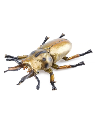 Figurine Insecte Lucane Doré métallisé - ToyMany ML00430