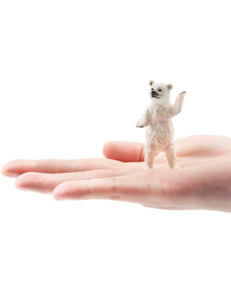 Figurine bébé ours polaire debout Toymany - Ourson