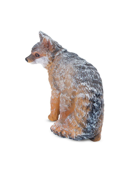 Renard gris Toymany – Petite figurine sauvage