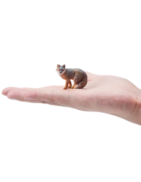 Renard gris Toymany – Petite figurine sauvage