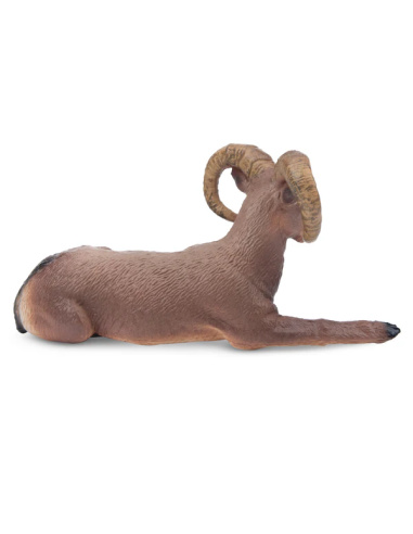 Petite figurine mouflon canadien ToyMany | Couché, 6,7 cm