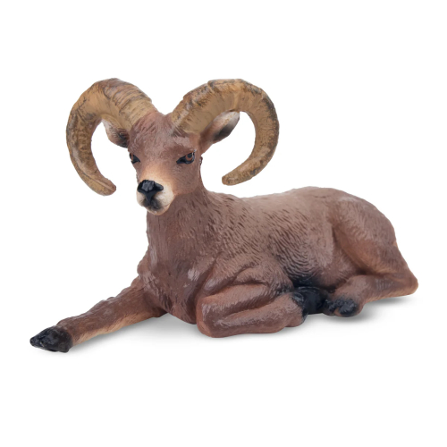 Petite figurine mouflon canadien ToyMany | Couché, 6,7 cm