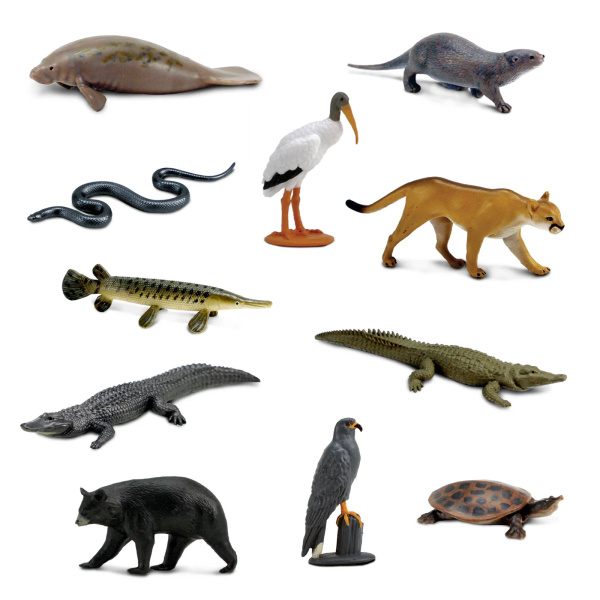 Tube Figurines Everglades Safari Ltd® | Animaux des Zones Humides