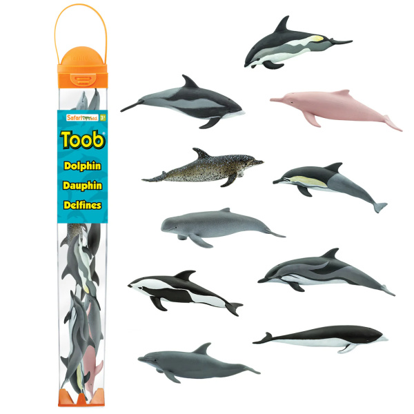 Figurines dauphins lot de 10 - Tube Safari Ltd® 100475