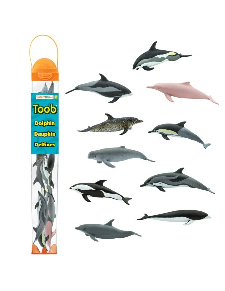 Figurines dauphins lot de 10 - Tube Safari Ltd® 100475