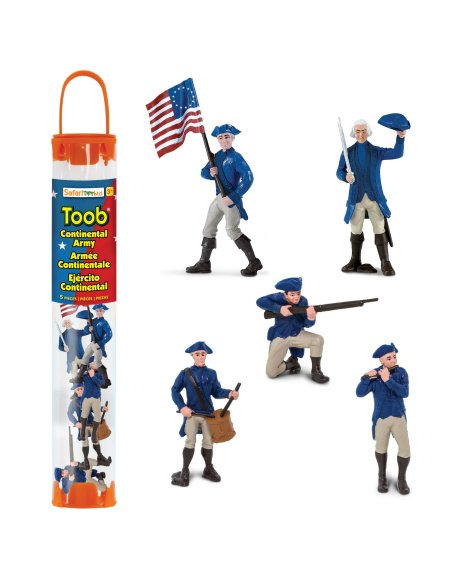 Figurines Armée Continentale Américaine XVIIIe | Tube Safari Ltd 650204