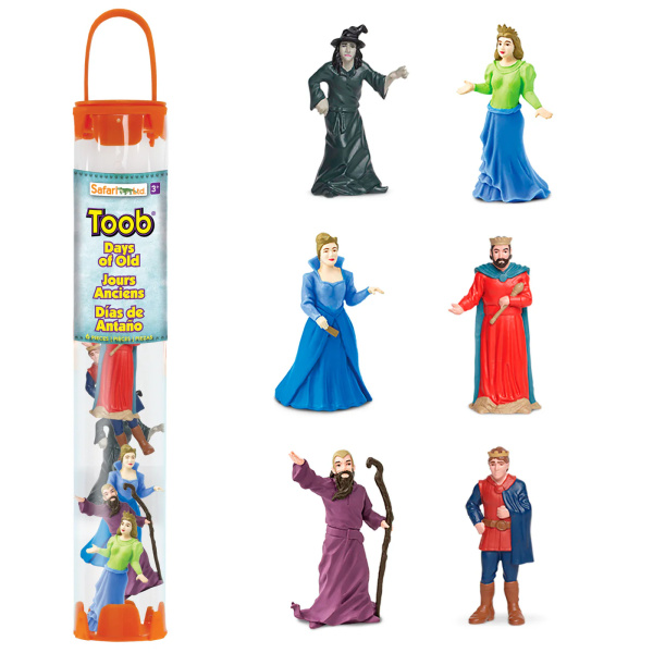 Tube Safari Ltd 6 figurines de conte Days of Old | Plongez au Cœur des Contes Médiévaux
