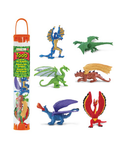 Figurines Dragons 1 - tube Safari Ltd® 685604 | Jouet réaliste | Matériel pédagogiqueAnimaux Montessori