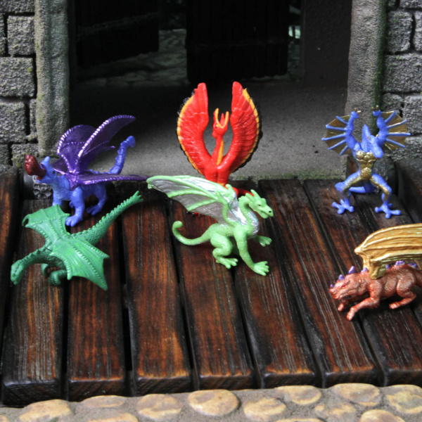 Figurines Dragons 1 - tube Safari Ltd® 685604 | Jouet réaliste | Matériel pédagogiqueAnimaux Montessori