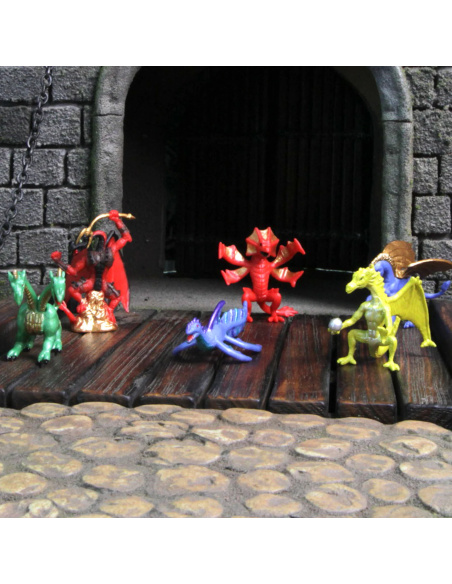 Figurines Dragons 2 - tube Safari Ltd® 685704 | Jouet réaliste | Matériel pédagogiqueAnimaux Montessori