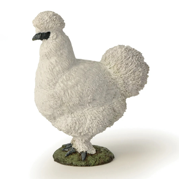 Figurine poule soie Papo - La poule à plumes de soie