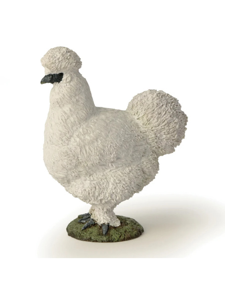 Figurine poule soie Papo - La poule à plumes de soie