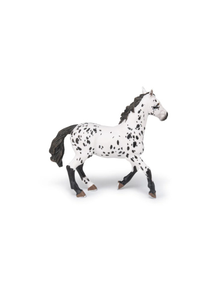 Figurine cheval appaloosa noir Papo - Race américaine