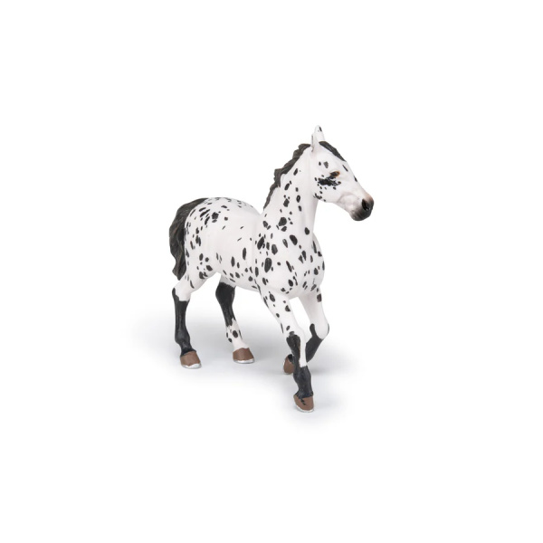Figurine cheval appaloosa noir Papo - Race américaine
