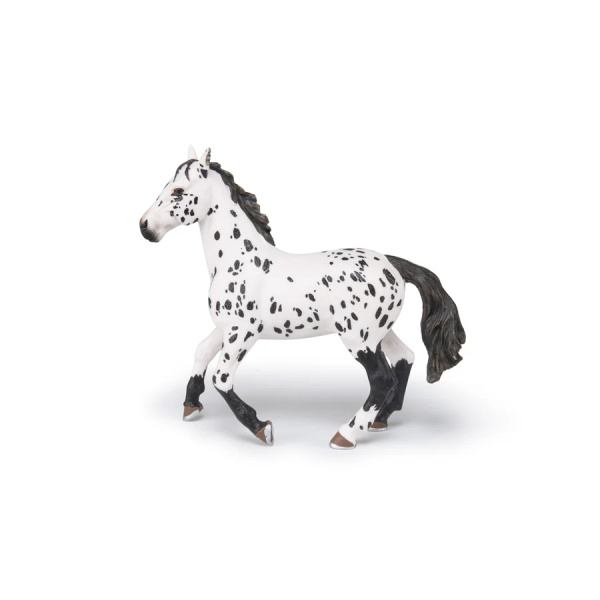 Figurine cheval appaloosa noir Papo - Race américaine