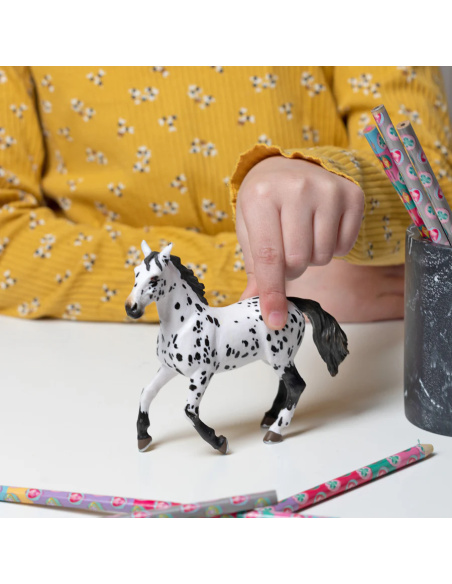 Figurine cheval appaloosa noir Papo - Race américaine