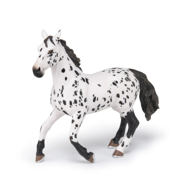 Figurine cheval appaloosa noir Papo - Race américaine