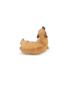 Figurine bébé alpaga couché Toymany - Cria réaliste 2