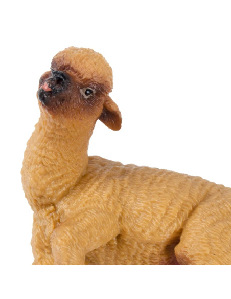 Figurine bébé alpaga couché Toymany - Cria réaliste