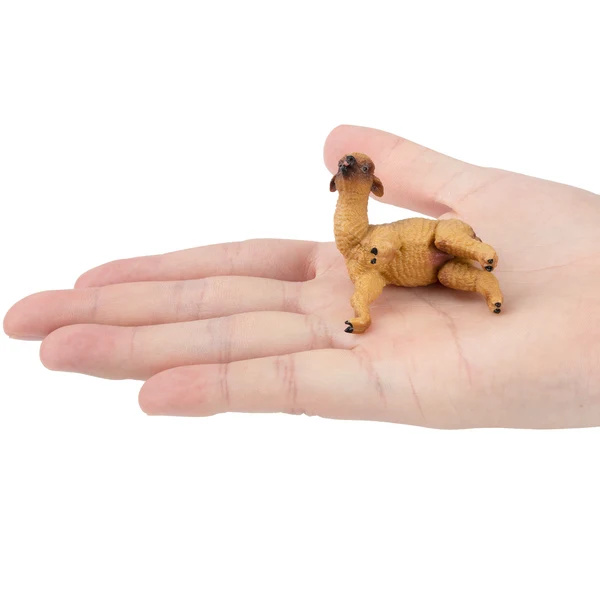 Figurine bébé alpaga couché Toymany - Cria réaliste