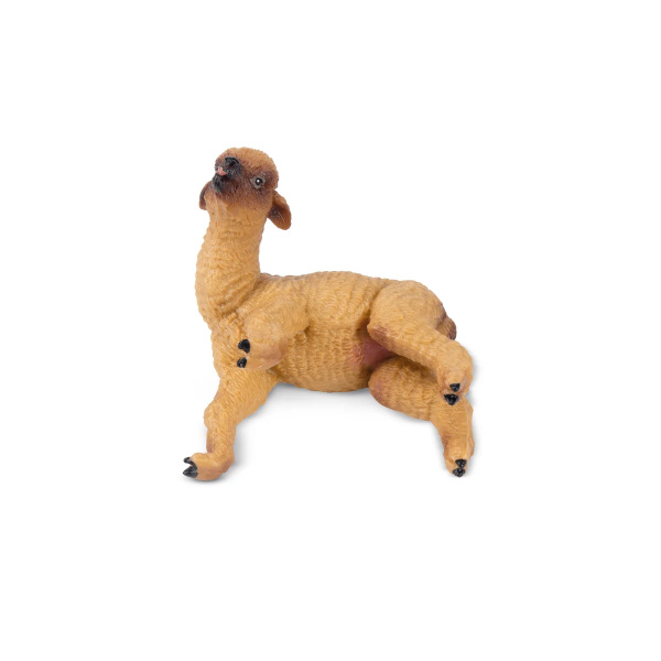 Figurine bébé alpaga couché Toymany - Cria réaliste