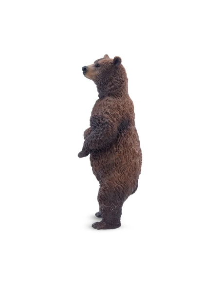 Figurine ours brun debout Toymany - Grand plantigrade