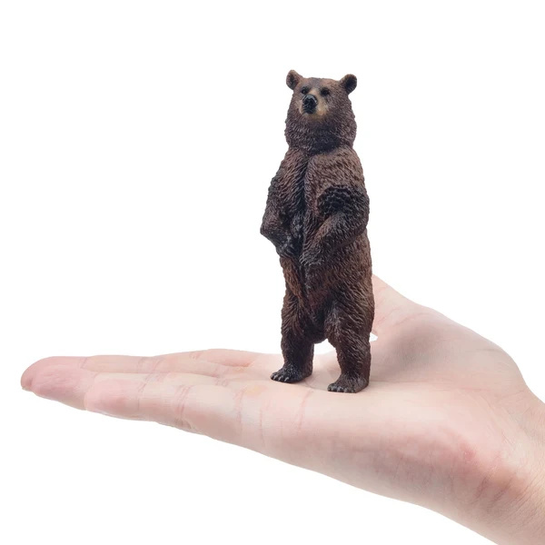 Figurine ours brun debout Toymany - Grand plantigrade