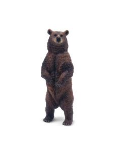 Figurine ours brun debout Toymany - Grand plantigrade
