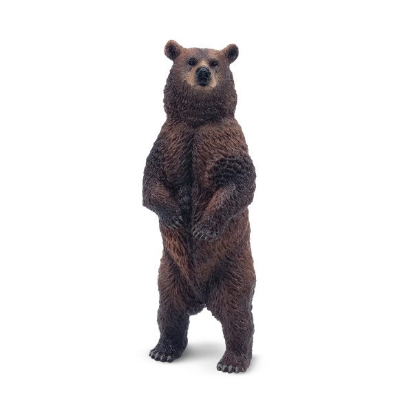 Figurine ours brun debout Toymany - Grand plantigrade