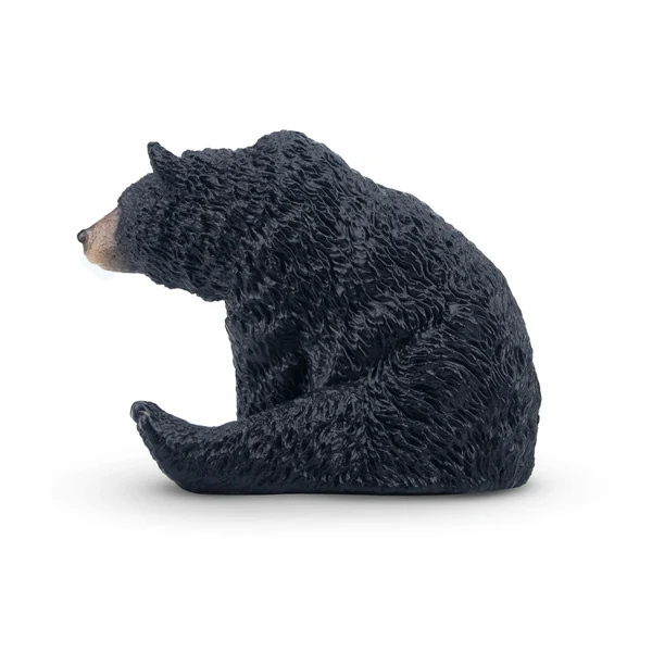 Figurine ours noir couché Toymany - Ours d'Amérique