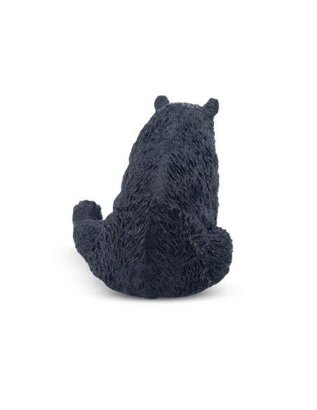 Figurine ours noir couché Toymany - Ours d'Amérique